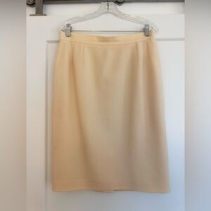 Yves Saint Laurent Vintage Cream Pencil Skirt